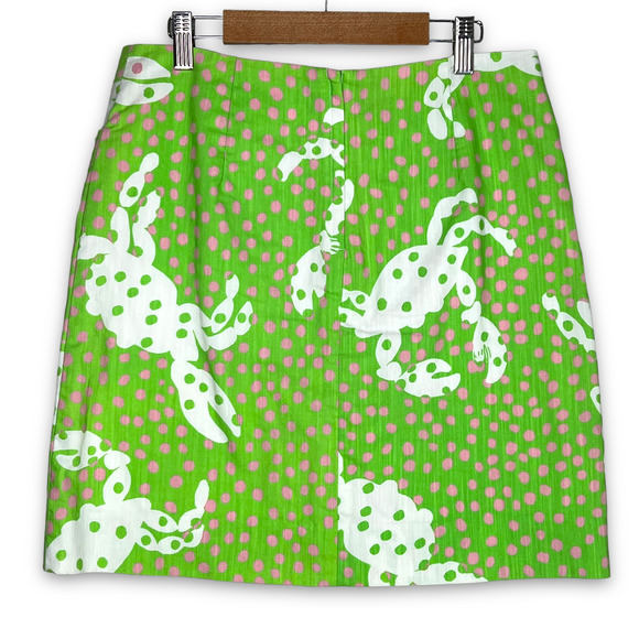 ❌SOLD❌ Lily Pulitzer Not So Crabby Crab Print Mini Skirt Women's 2 - Picture 2 of 4